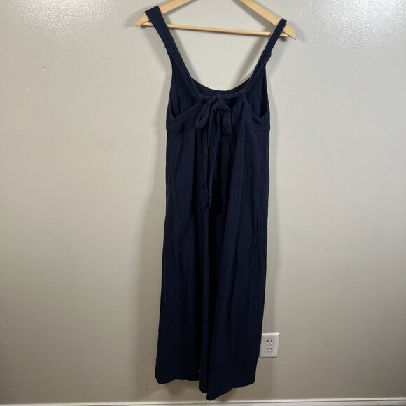 Xirena Rumi Midi Maxi Dress Size Small Navy Blue Gauze Vacation Lagenlook - Picture 4 of 12